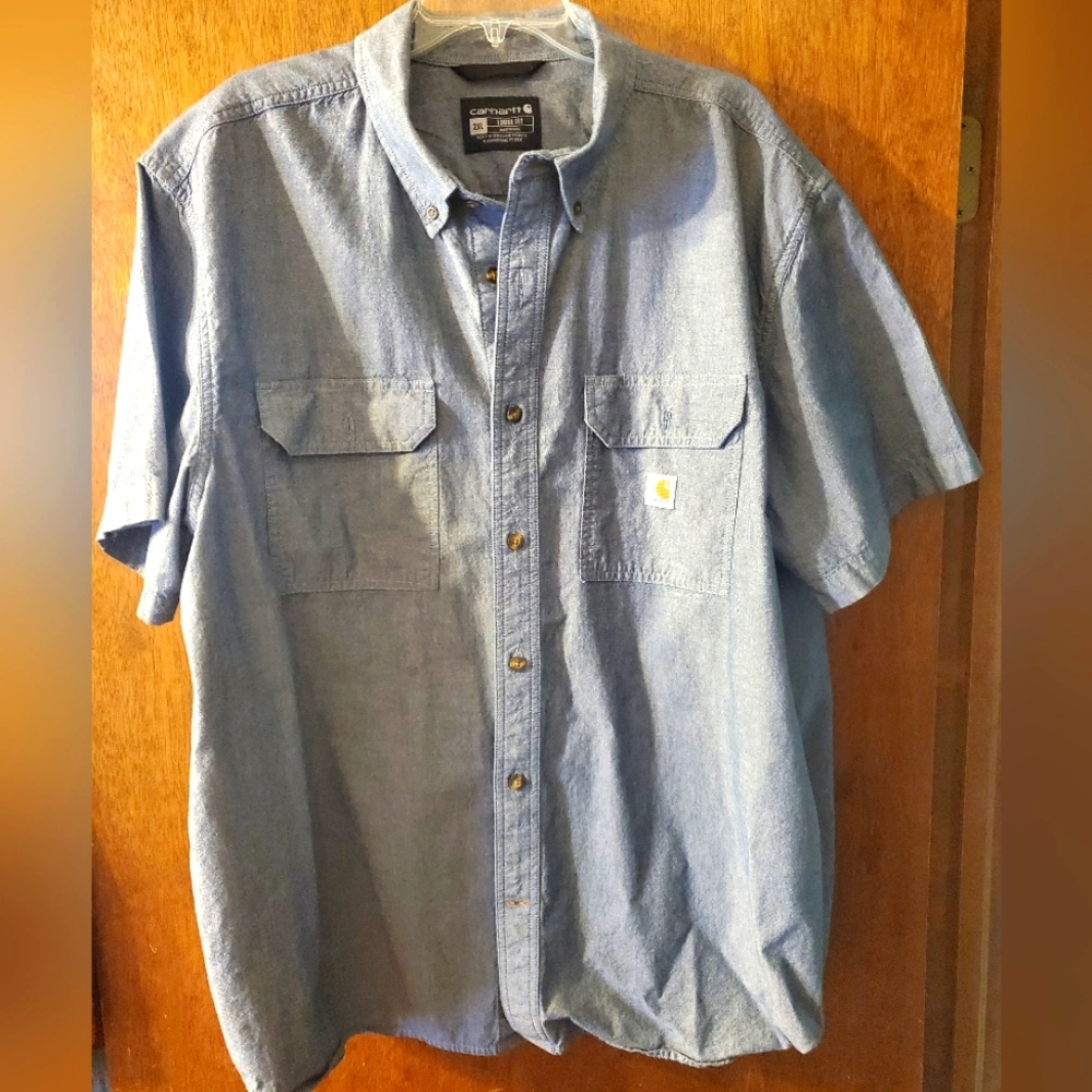Carhartt Men's Button Down S/S Shirt size 2XL Loose Fit